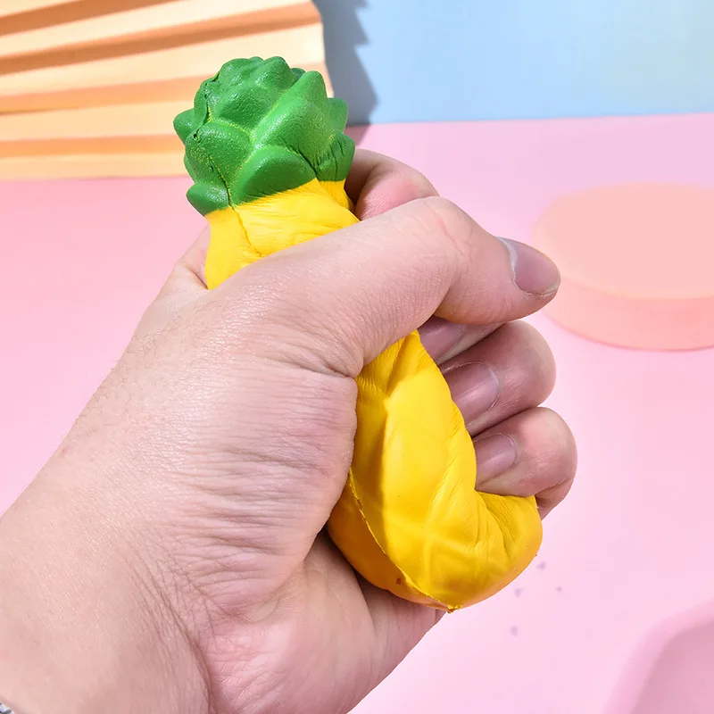 New Arrival Fruit Shaped Design Squeeze Toys PU Slow Rising Stress Relief Fruit Squeeze Toy for Kids