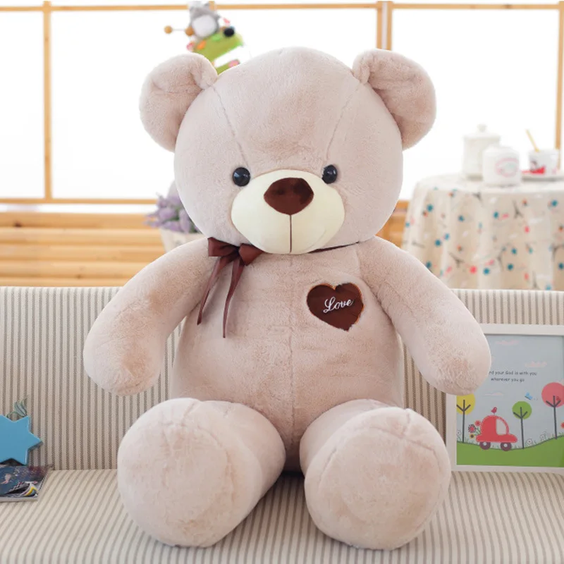 Custom New Hug Teddy Bear Plush Toys Large Valentines Day Cute Ribbon Cuddle Giant Teddy Bear Doll Stuffed Toy Teddy Bear Gift