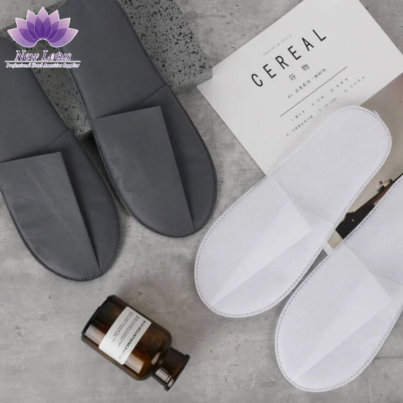 Нетканые ткани одноразовые Тапочки гостиничный номер для гостей спа нетканые