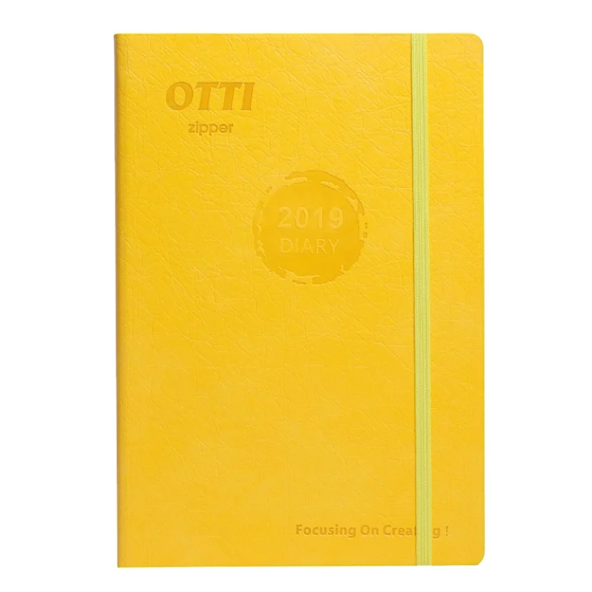 New Product Ideas 2021 Free Template Papeleria Custom Hardcover Journal 2021-2022 Planner PU Leather Notebook with Elastic Band