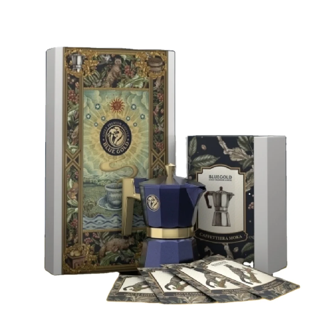 Кофейные зерна Bluegold цивета высшего качества с горшком Moka цвет Bluegold