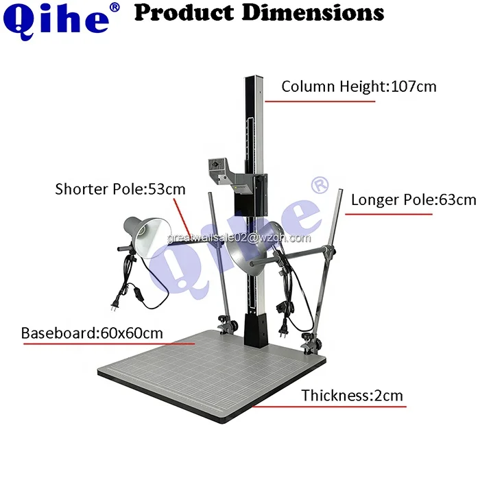 QIHE QH-L1070  Copying Stand  for camera with baseboard 60x60cm