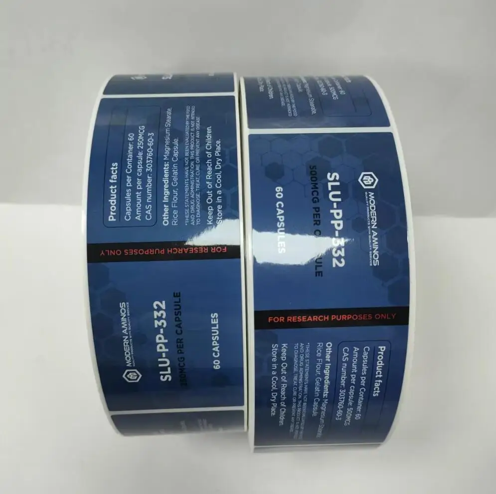Roll stickers with strong adhesive glue vinyl labels for vial bottle waterproof stickers printed stickers