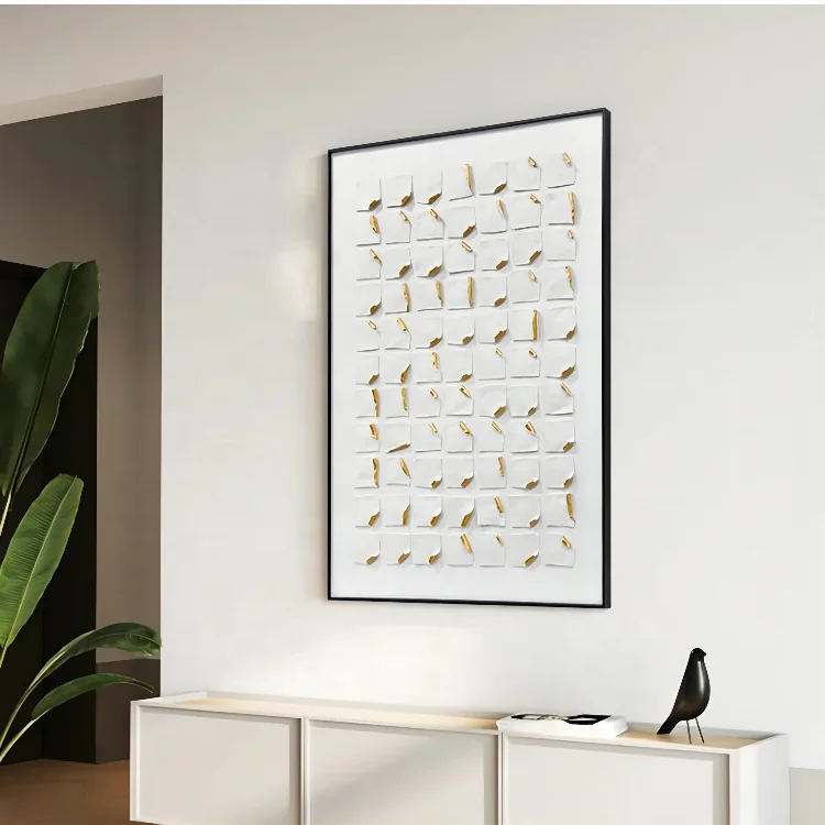 Modern Minimalist Decorative Painting Ceramic 3d Luxury Wall Mural Abstract Wall Painting Ceramic Wall Art Home Decor