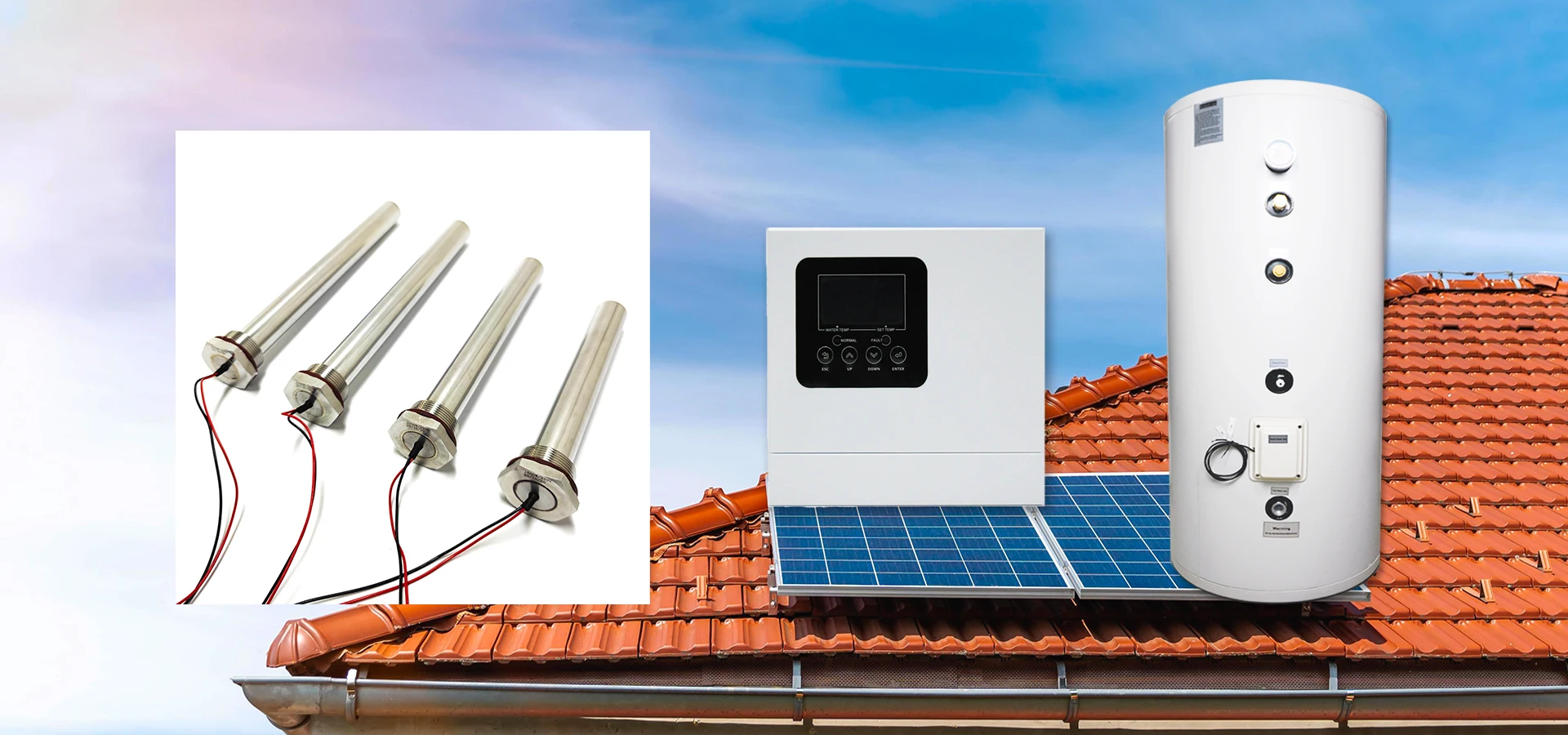 4000W Solar Water Heating Controller for Home Hotel Electric Automatic Switch AC Heating Outdoor Application Solar Panel System