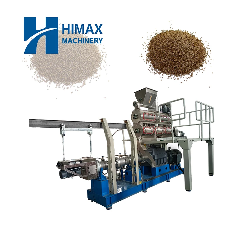 Industrial aquatic fish feed production line fish feed double screw extruder machine fish food extruder