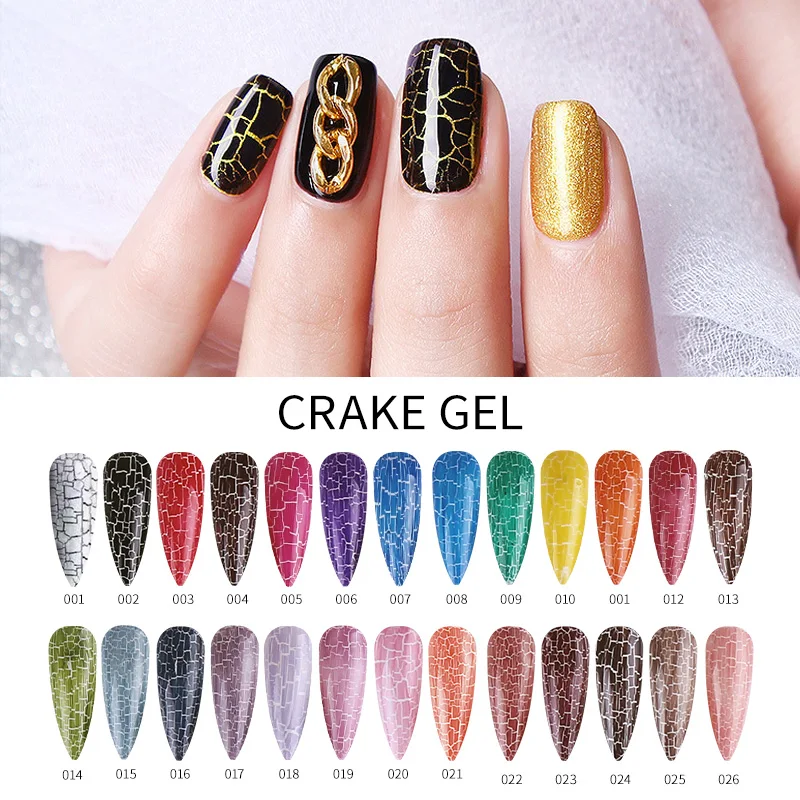 Nail Kit Professional Crackle Paint Soak Off Uv Gel Crack Gel Nail Polish