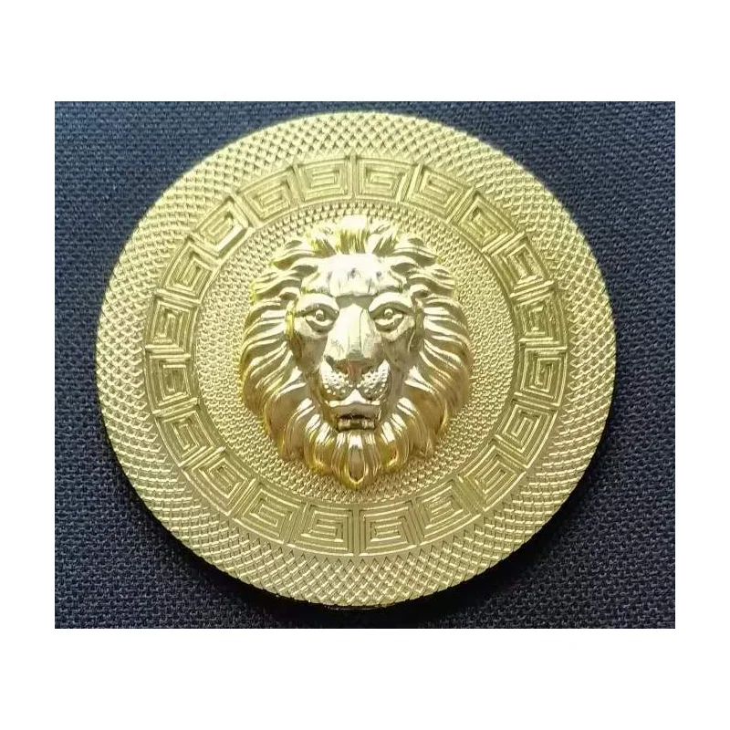 Красивая недорогая Золотая головка льва Medusa, пряжки с эмблемой лица