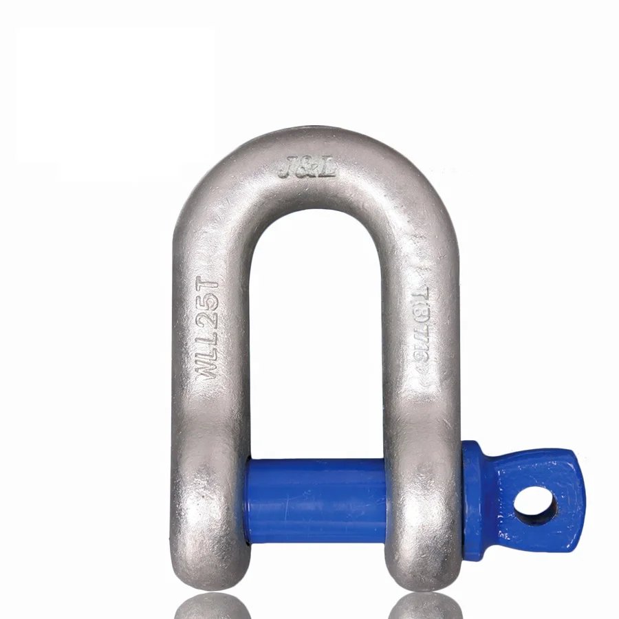 Julisling Shackle Heavy Duty Marine Electro galvanization Marine S6 D Type 4.75 T Anchor Shackle