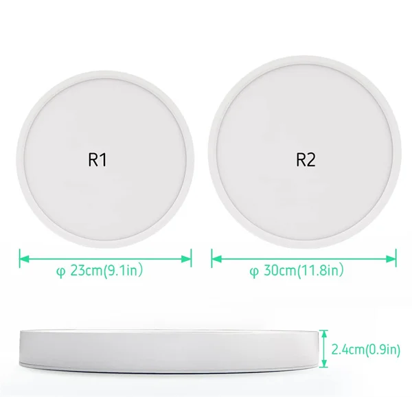18W Round Ultra Slim 22mm Surface Mounted Built-in Driver Microwave Radar Sensor LED Panel Light for staircase