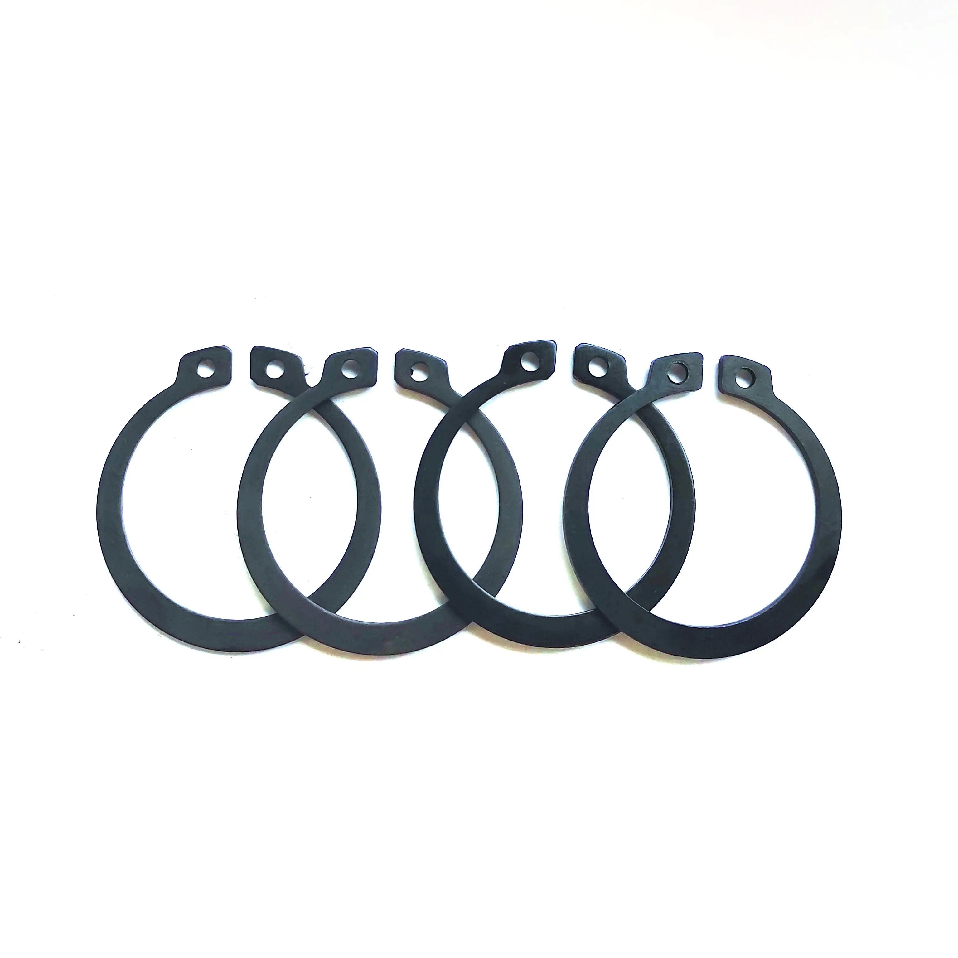 Durable Black 56 Manganese Steel Shaft Clamps Snap Springs GB M10-M200 External Bearing Clamping Springs Elastic Retaining Ring
