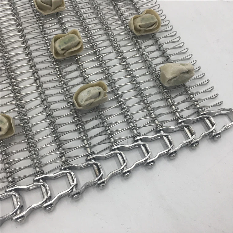 Stainless steel  Spiral grid belt  for cooling  Spiral Grid Mini Sushi Roller Conveyor Belts