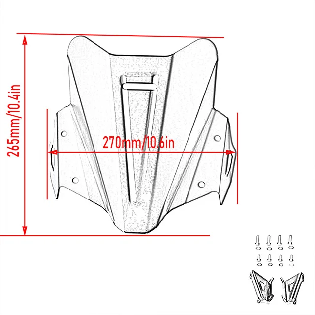 Motorcycle Accessories Windshield Windscreen Aluminum Wind Shield Deflectore for Yamaha MT09 MT-09