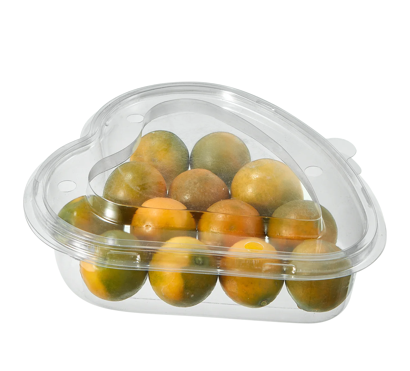 Heart shape plastic Fruit packaging box for strawberry fruit and vegetables