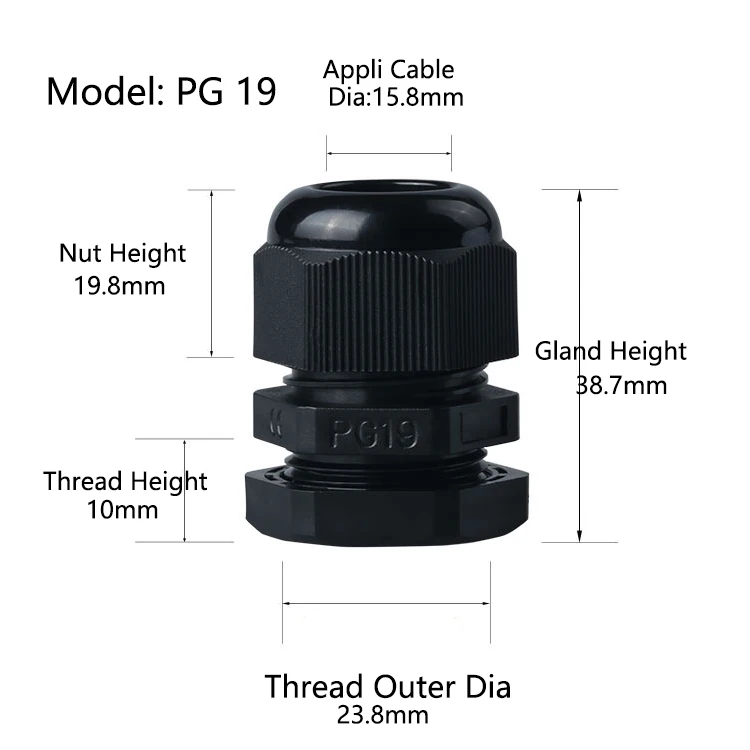 cable entry products plastic nylon ip68 pg thread cable gland