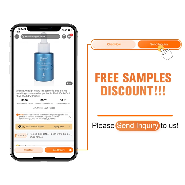 30ml 50ml 100ml glass bottle with pump frosted toner bottle factory stocks face serum  bottles