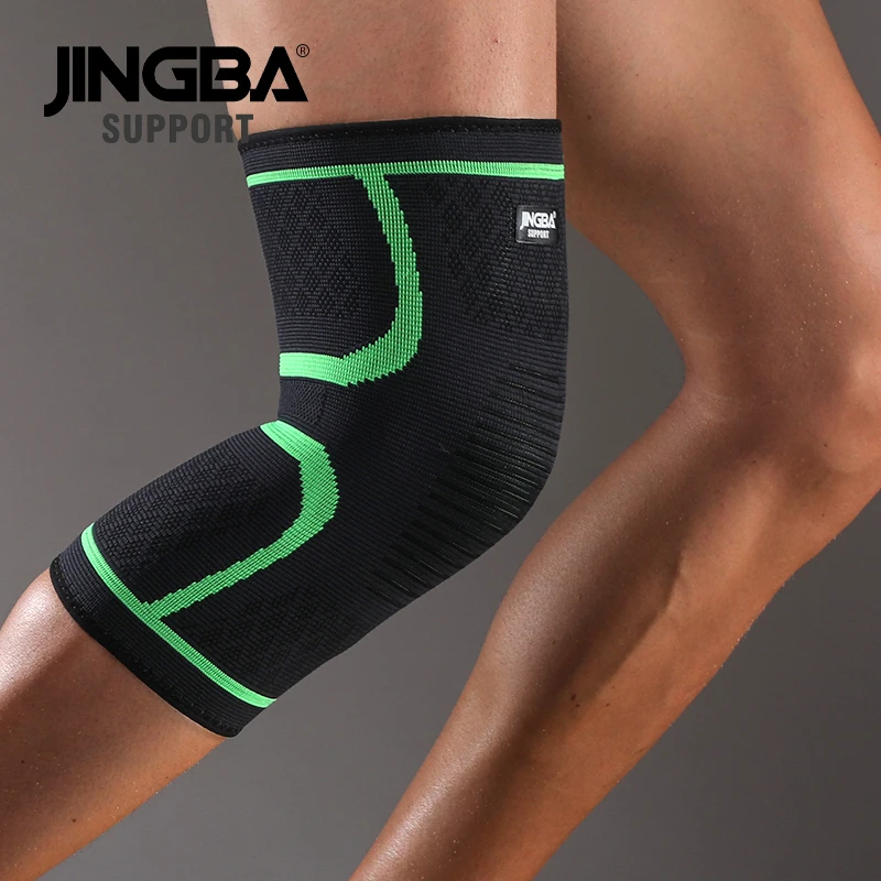 JINGBA OEM/ODM Sports Volleyball Basketball Knee Brace Knee Support Running Knee Pad Compression Protection