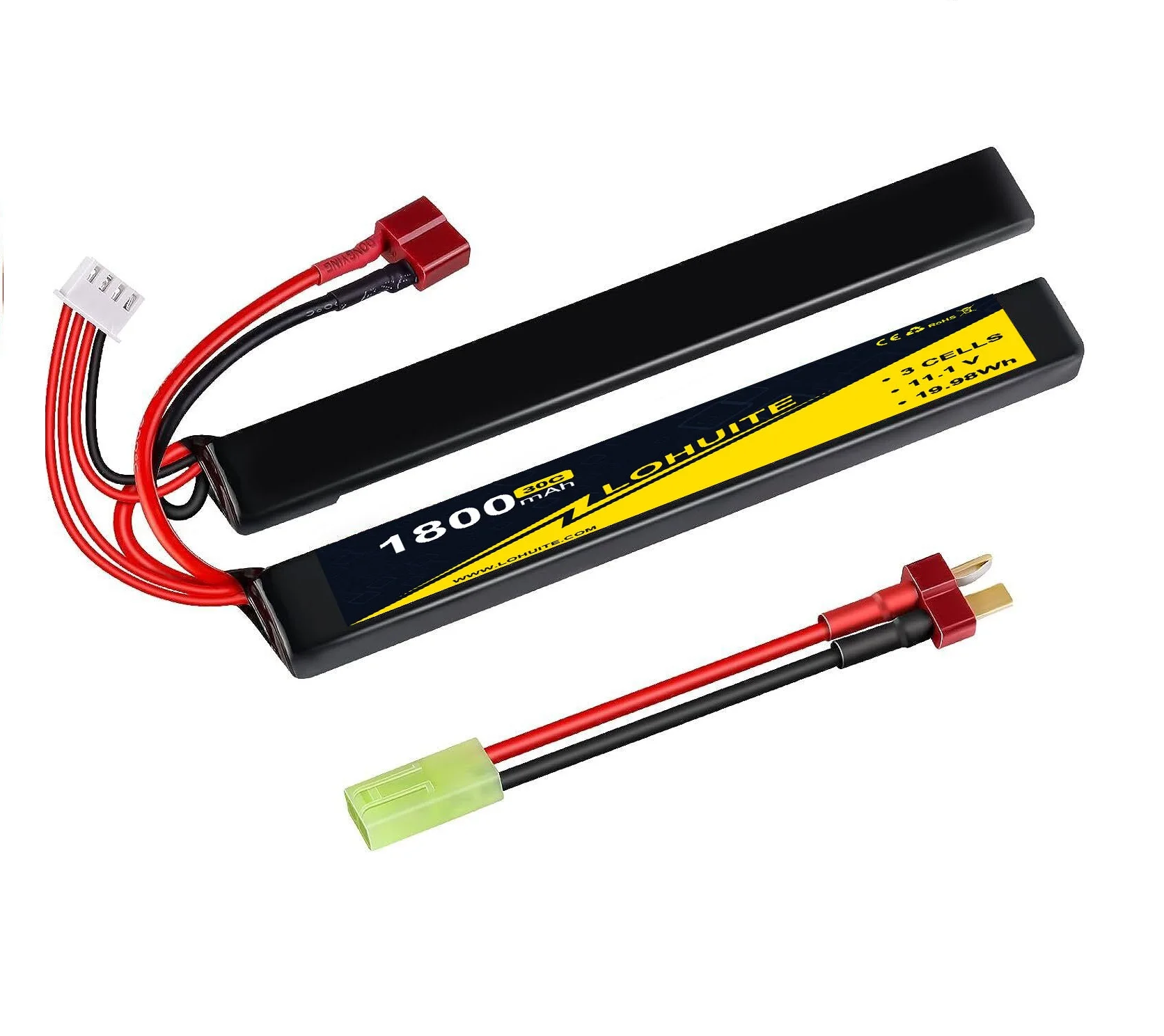 11,1 В перезаряжаемый 3S LiPo 1800 мАч 30C Nunchuck Pack Deans TPlug
