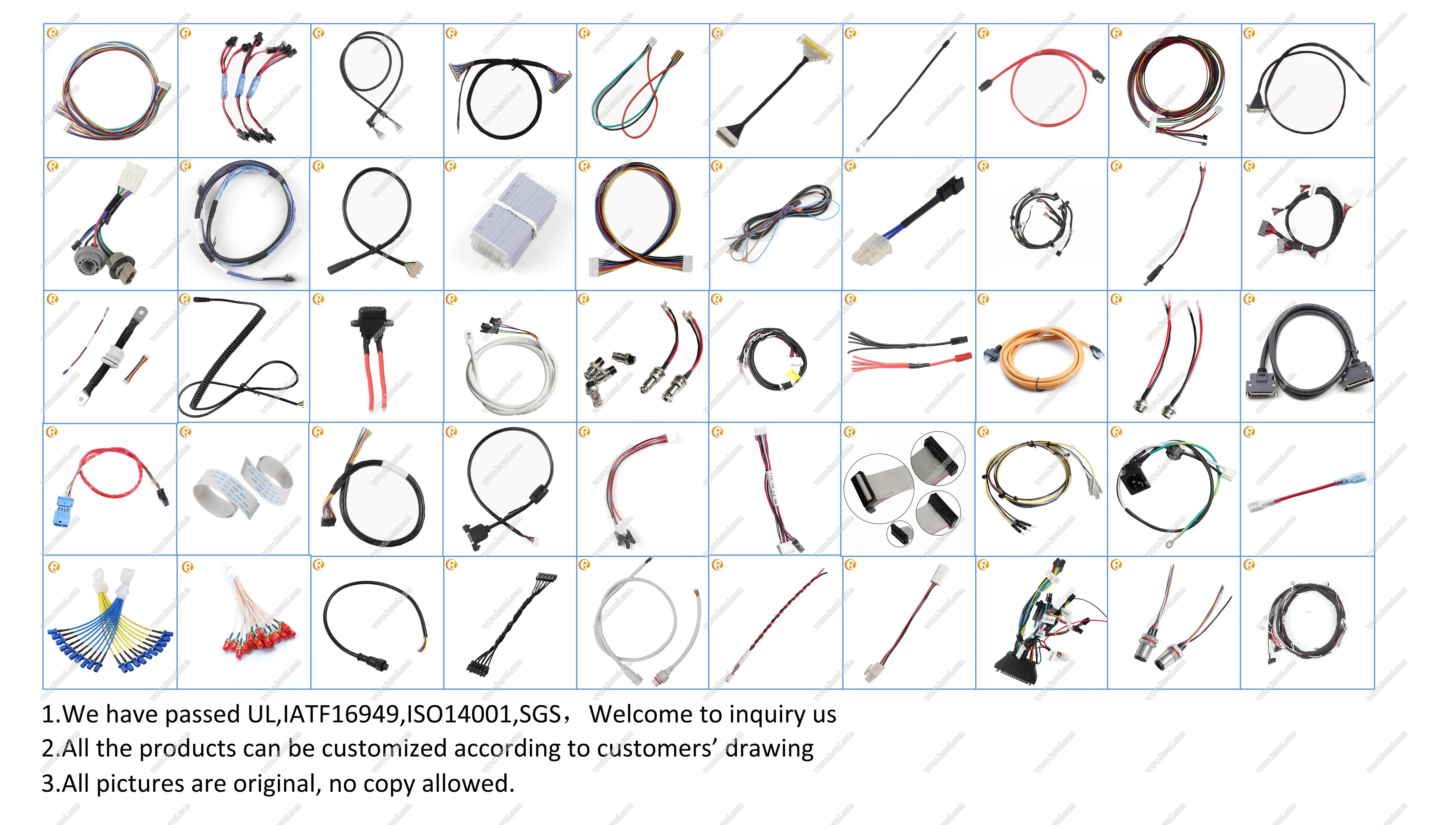 Factory price waterproof  electrical cable with customized  connector