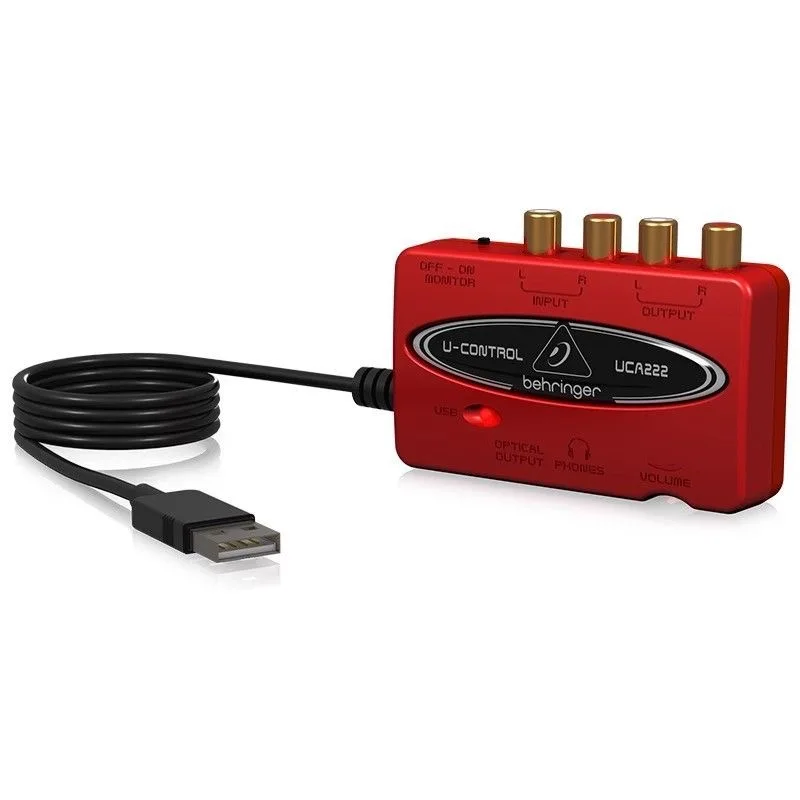 Behringers UCA202 компактный USB/аудио интерфейс со сверхнизкой задержкой 2 В/2 выхода с цифровой звуковой картой