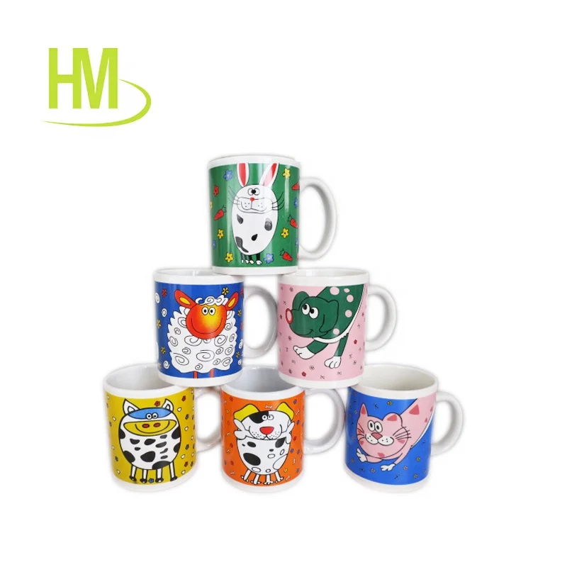 various design promotion cheap hot water porcelain coffee mug with handle  ceramic mug Wholesale