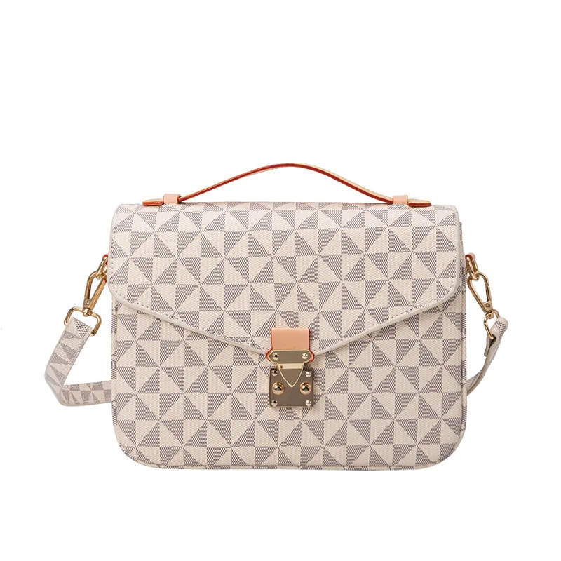 New product ideas 2022 girls trendy messenger bags check flap lock sling bag for women fashionable