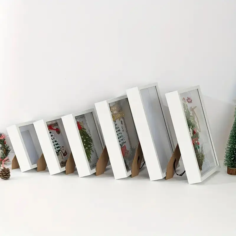 wholesale A4 Size white 3D Frame Shadow Box for Portrait Flower Animal Scenery with Shadow Box Frame
