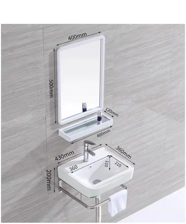 Toilet Simple Wash Basin Rental Room Wash Basin Set Ceramic  Bathroom Washbasin