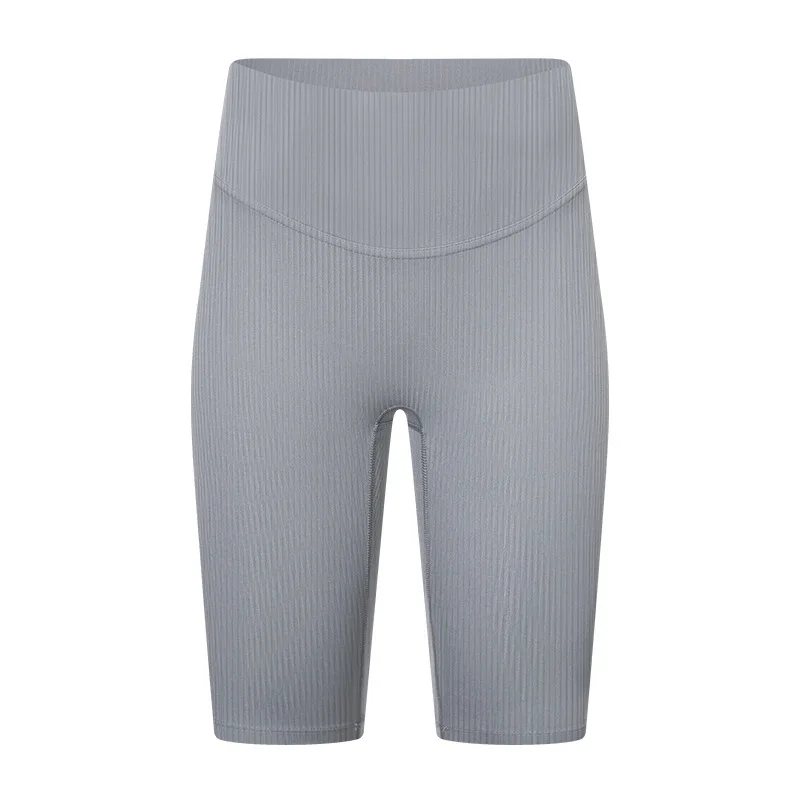 Draw strip ribbed Shaping High waist peach buttock lulu sports leggings Outdoor running fitness lulu yoga pants GYM lulu shorts