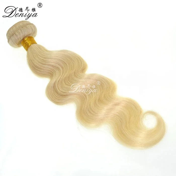Unprocessed Virgin Braziliang Hair Blonde 613 Human Hair Extension Type:HAIR WEAVING
