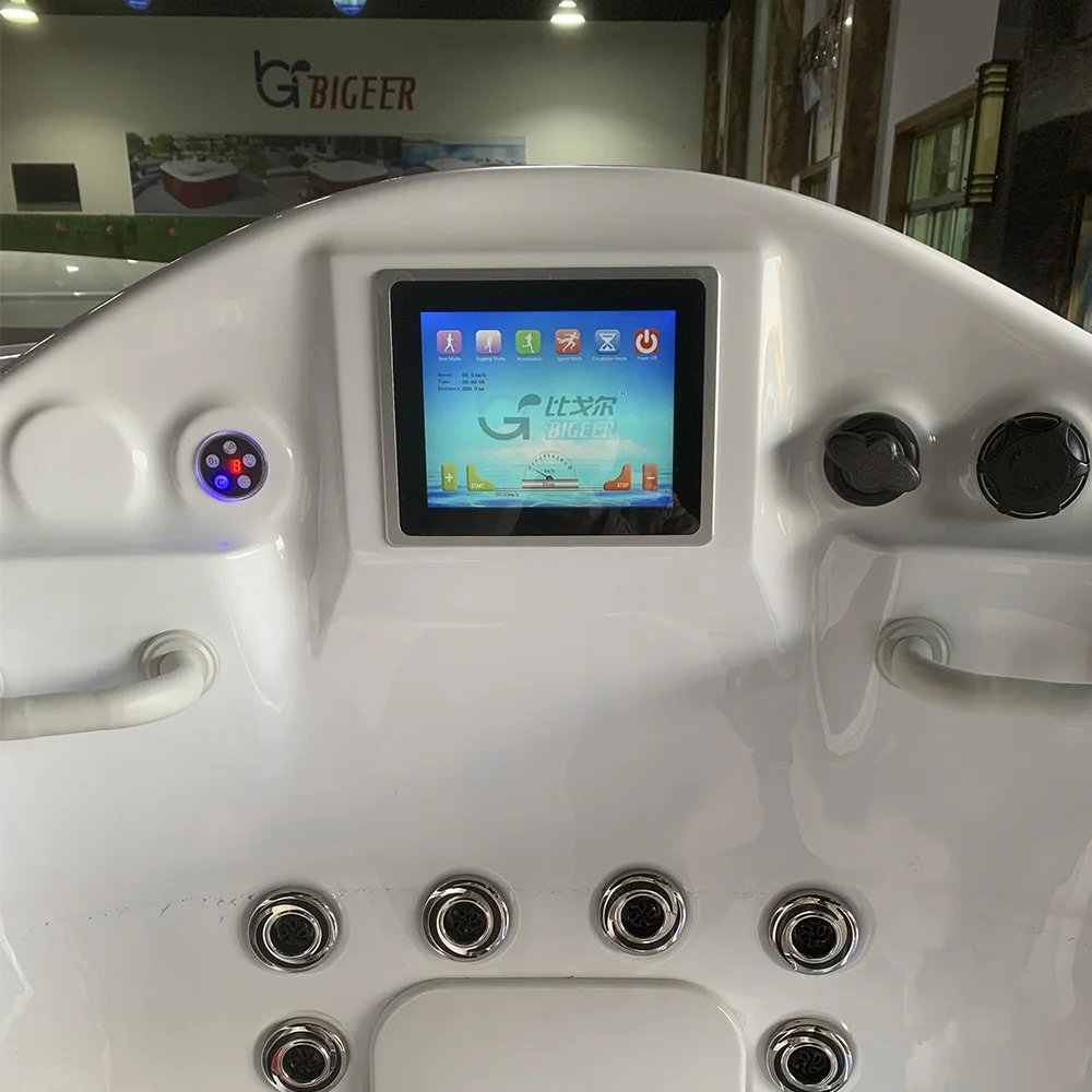 BG-9960 Hot Sale Freestanding Whirlpool Massage Acrylic Pool Outdoor Piscina with Treadmill Waterwalker