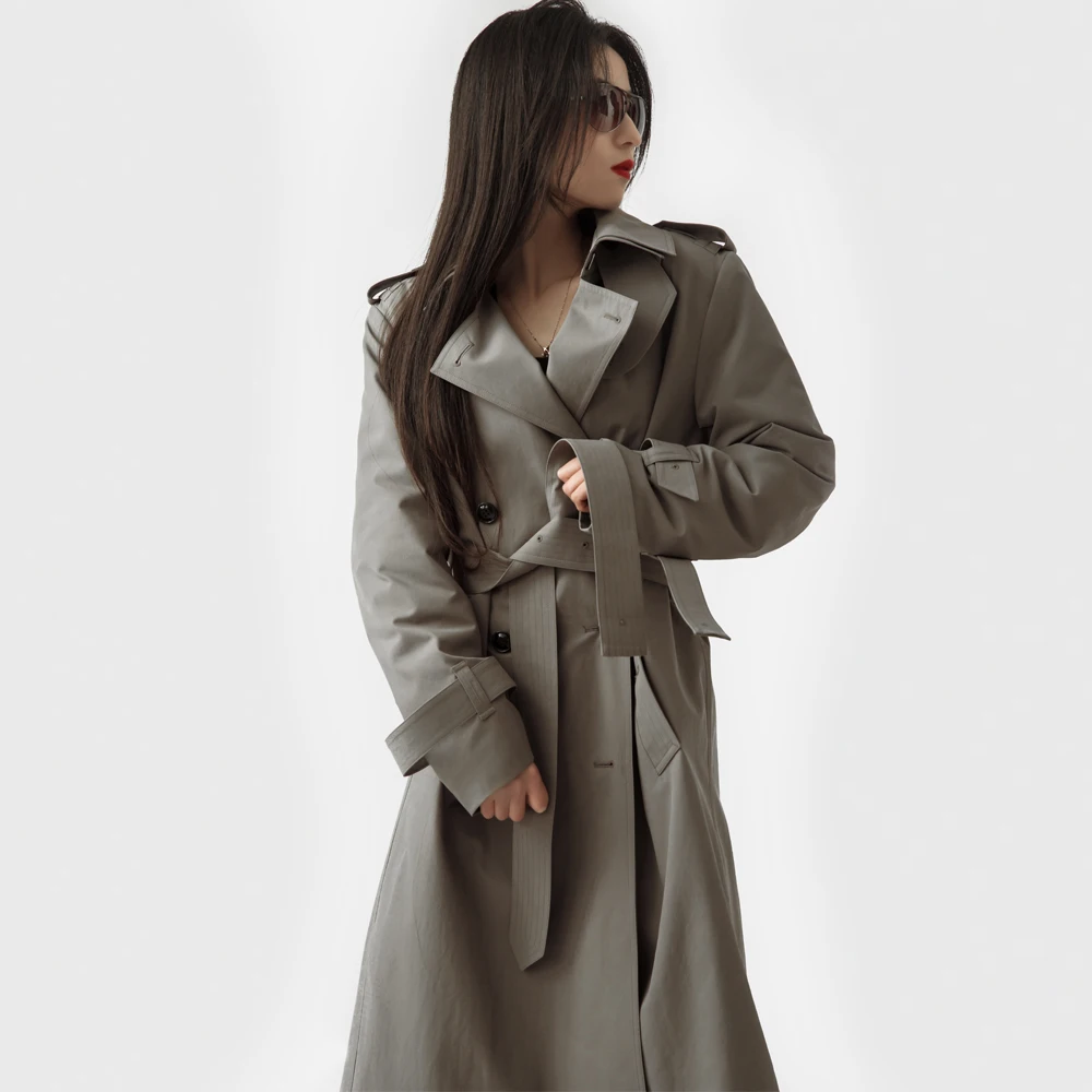 New long style meet your fashion needs waterproof two seasons duck down  trench coat down jacket