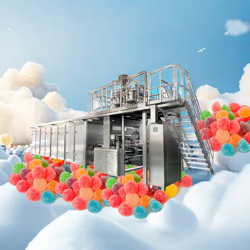 Jelly Fruity 150kg Per Hour Gummy Worm Candy Sweet Soft Chew Candy Depositor Make Machine For Lollipop