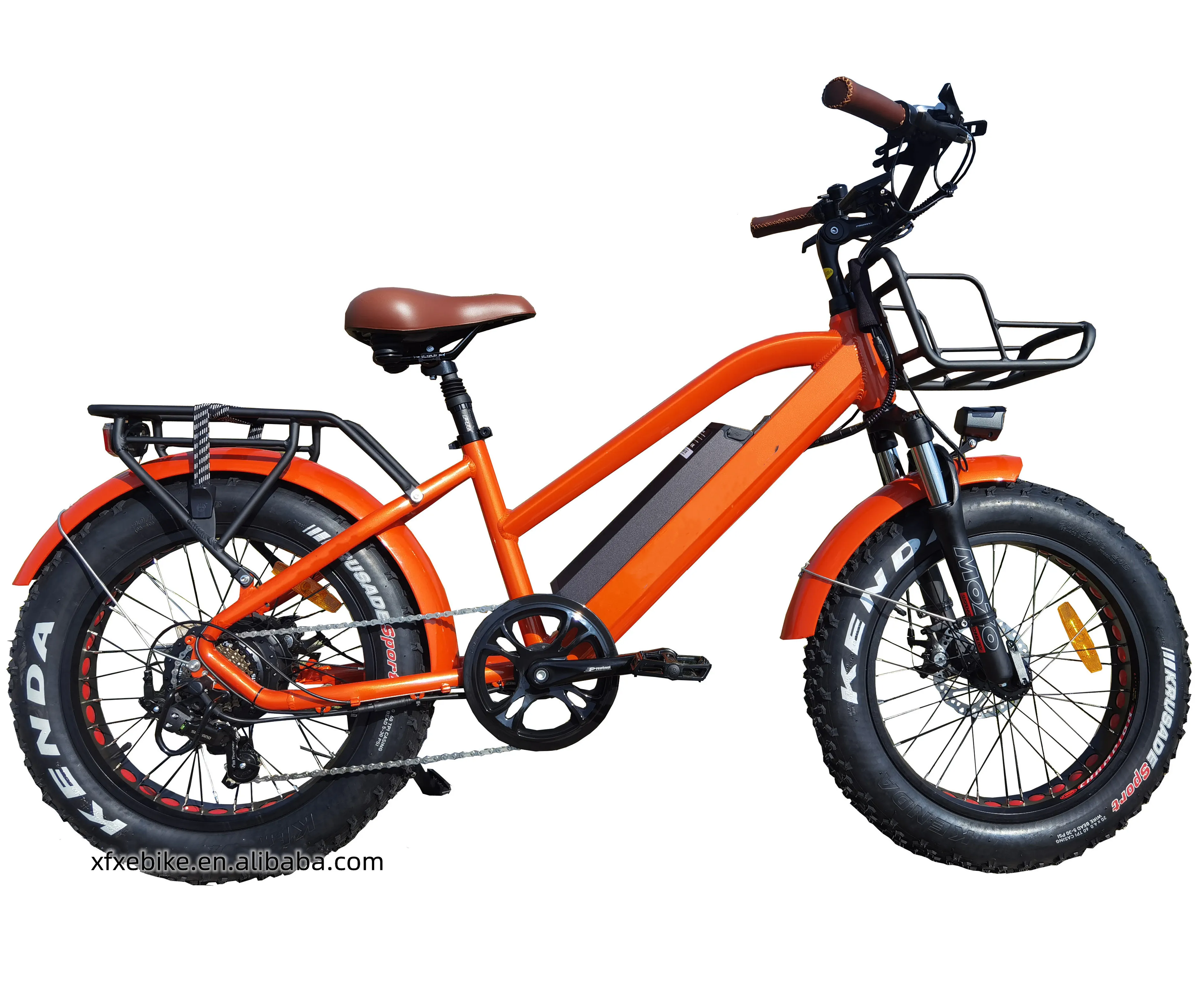 2022 Vintage 48V 500W Rear Hub Motor Electric Fat Tire Bike 20Inch Snow Sand Road City Electric Bike for Kids
