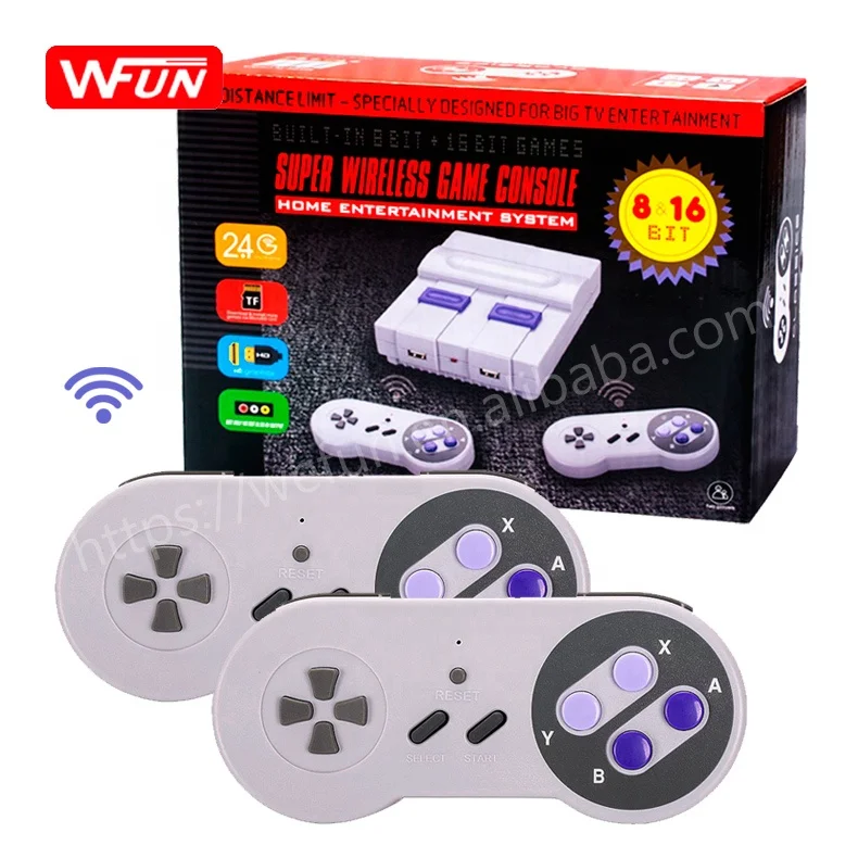 Factory  Wholesale New  8bit/16bit  HD& AV Output 634 Video Games Wireless FC Retro Classic TV Game Console