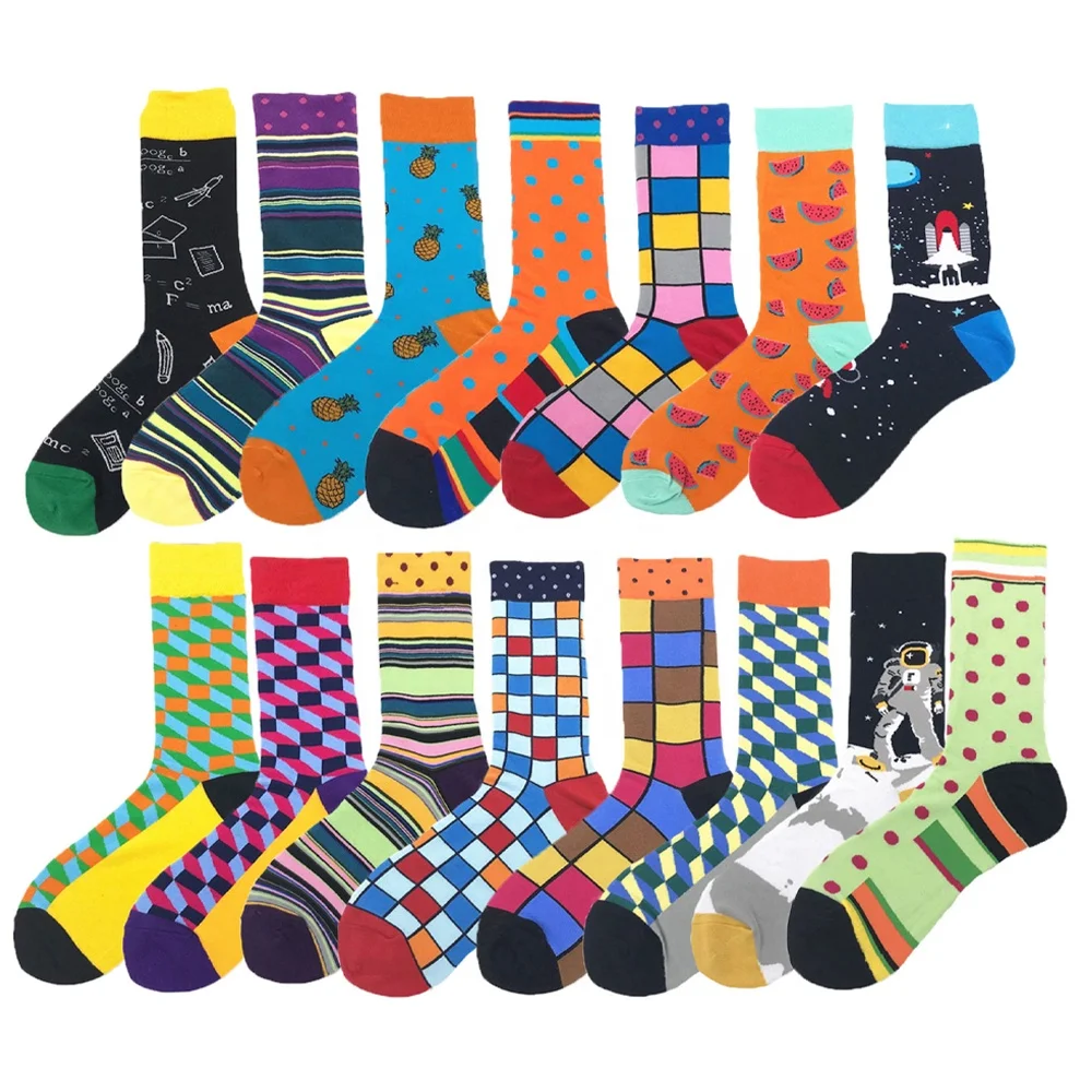 No minimum requirement unisex crew socks OEM personalized design customize your own colorful socks for men and women
