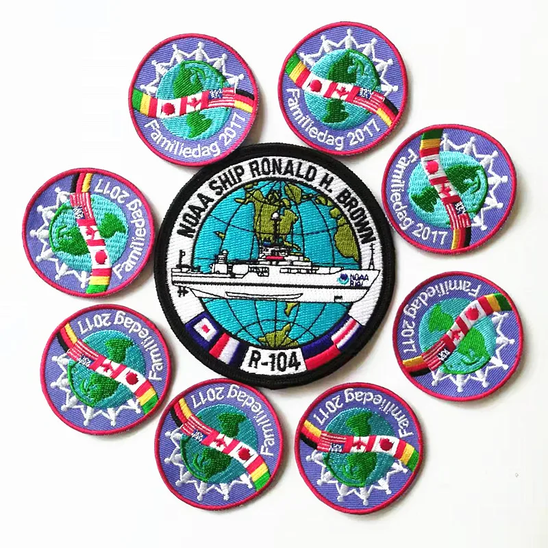 Embroidery Sticker Custom Football Soccer Club Logo Embroidered Applique Stitch Patches For Sports Clothes