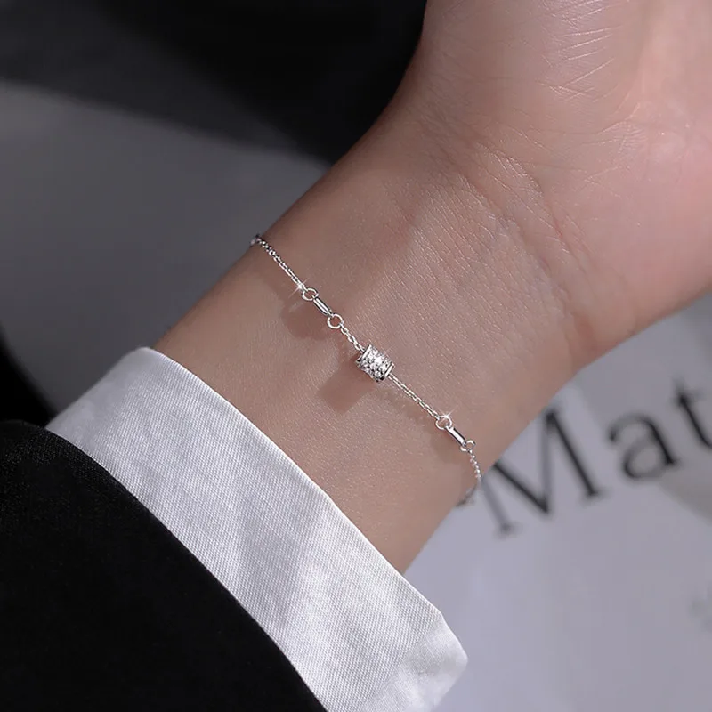 S925 Sterling Silver Planet Bracelet Female Star Moon Small Fresh Handicraft Gift