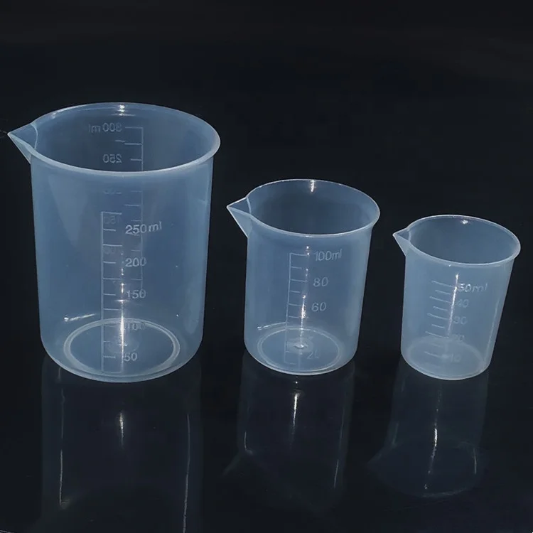 Heat resistant plastic science measuring beakers 250ml