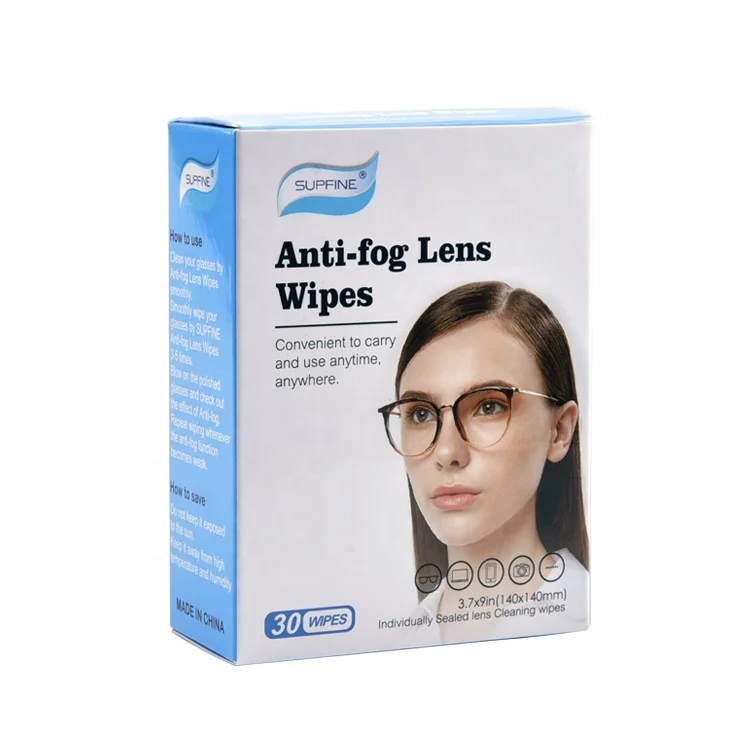JAYQI Custom Disposable Lens Anti Fog Wipes for Glasses, Anti-fog Glasses Wet Wipe for Goggles Eyeglass