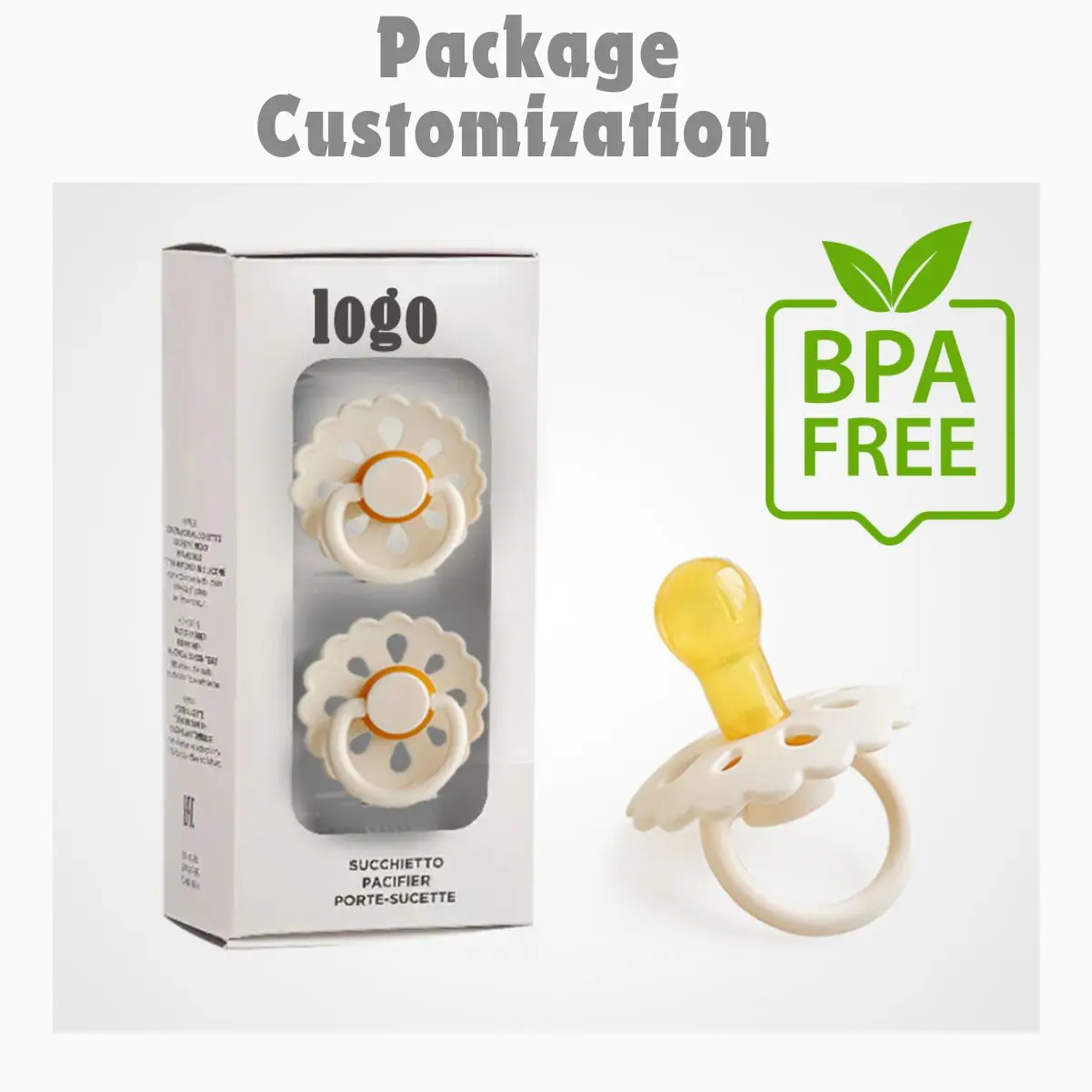 New Design Factory Wholesale Newborn Bibs Color Natural Latex Nipple Food Grade BPA Free Silicone Dummy Baby Pacifier