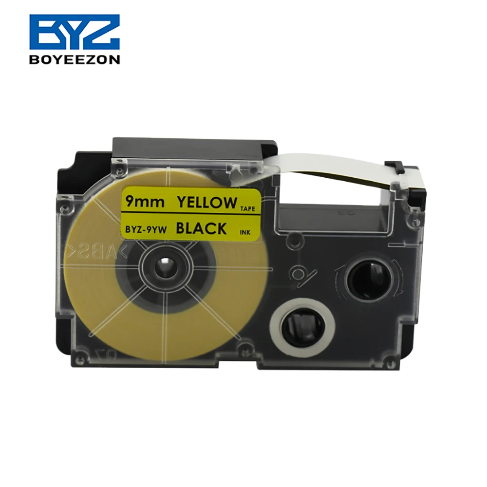 BYZ -9YW XR-9YW 9mm Black on Yellow printing tape cartridge for kl-100