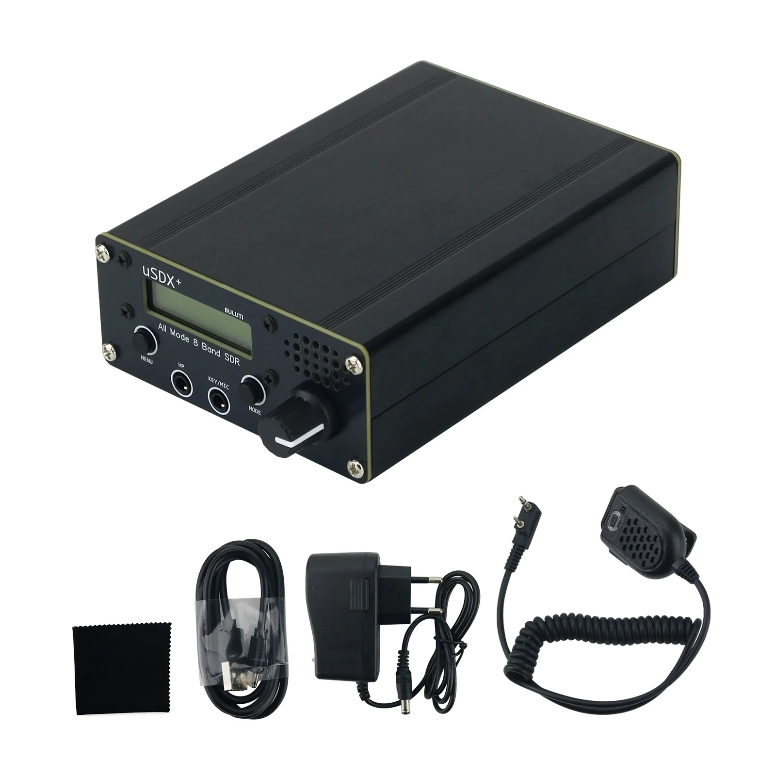 HamGeek USDX+ 3W-5W QRP SSB/CW HF Transceiver 8-Band SDR Upgraded Version of USDX w/ 3000mAh Battery