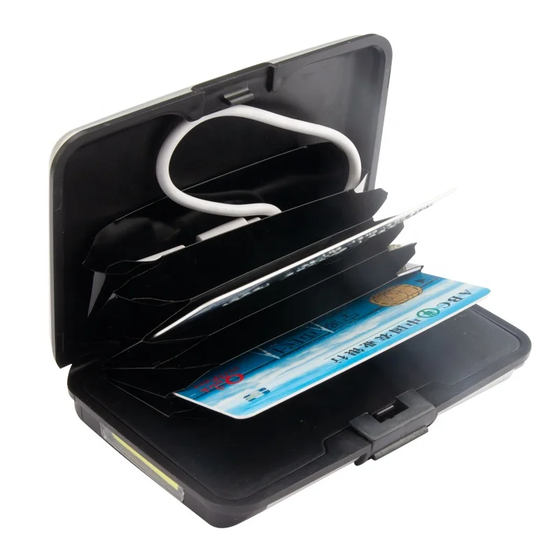 Plastic RFID Blocking Card Holder 6 Inserts Credit Card Holder