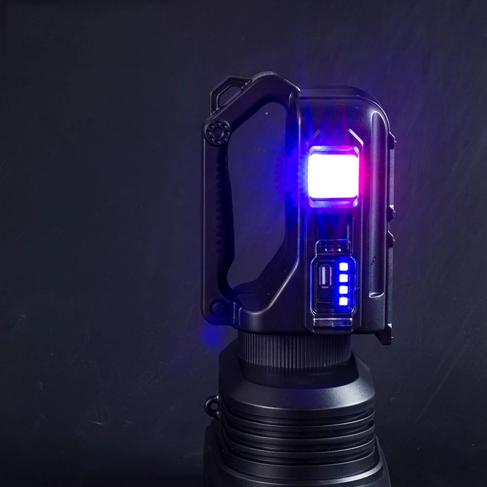 Biggest flashlight Dual Lamp work light Long Range LED Super Bright Flashlight Searchlight Double Head Searchlight