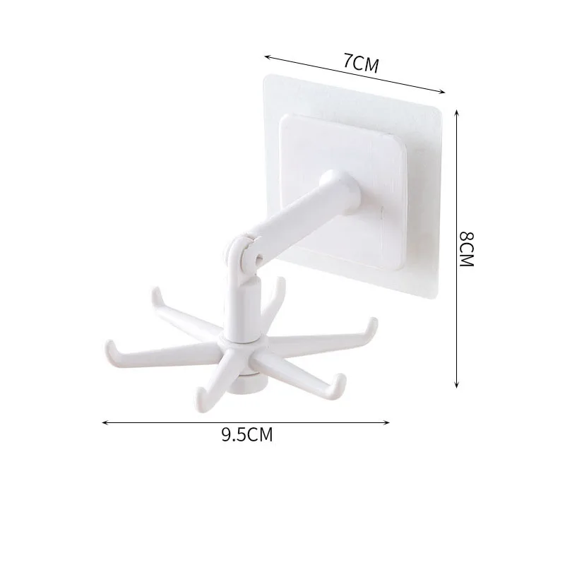 Multifunctional Rotatable Self Adhesive Hooks ,Strong Sticky Kitchenware storage Hooks