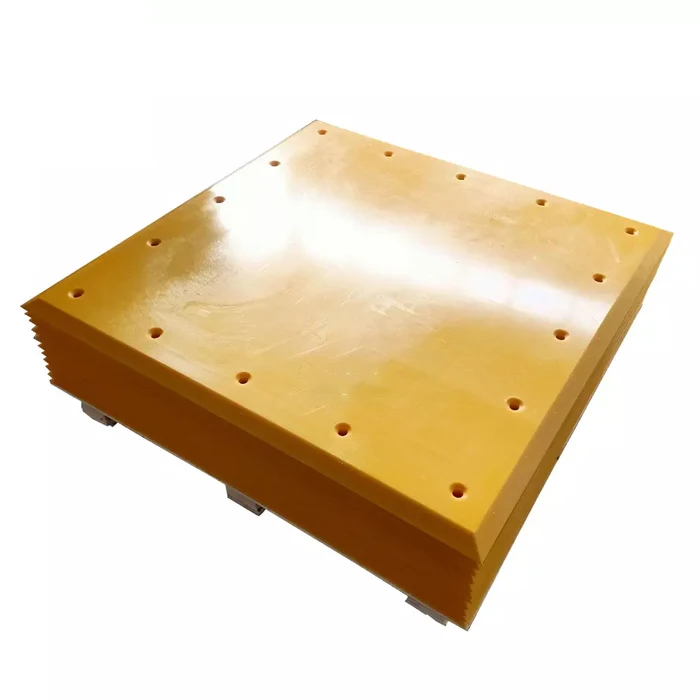 Yellow Marine Rubber Fender Panel , Marine Bumpers Plate  UHMW PE Face Pads