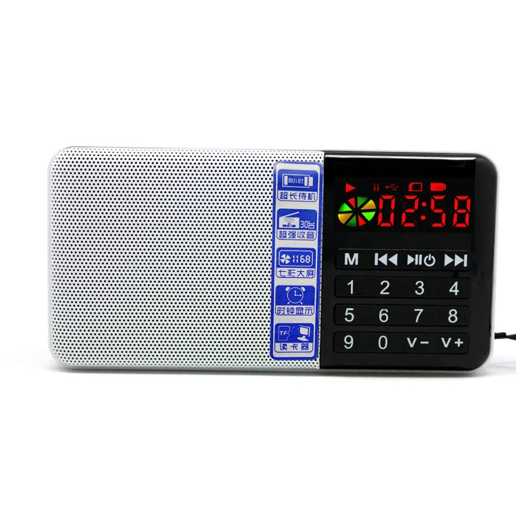 Горячая Распродажа SD111 цифровой fm-радиоприемник SD/TF USB диск mp3 радио ЖК-дисплей плеер со встроенным динамиком