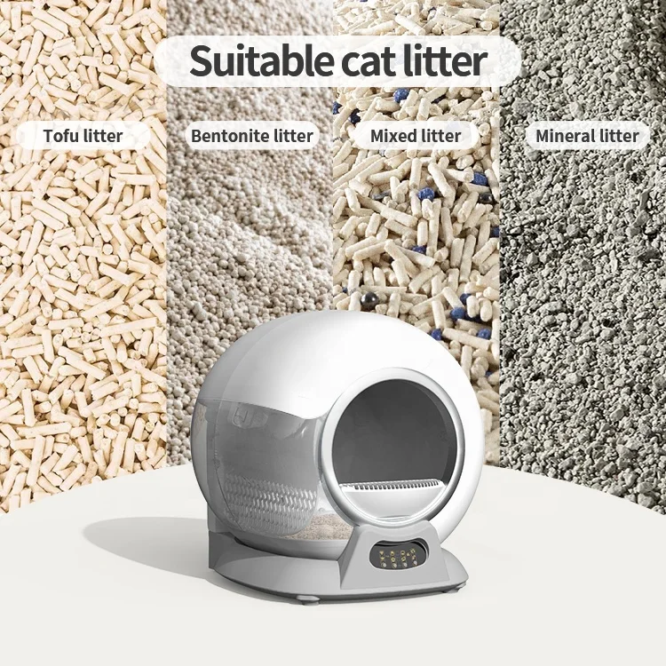 New design cat litter box electric litter toilet self cleaning automatic sand box for cats Odor control App Tuya