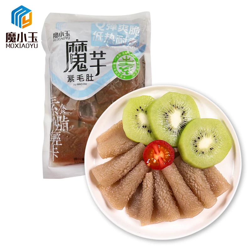 Hot Selling Wholesale Low Fat Sugar Free Low Calories Organic Low Carb Hotpot Food Halal Vegetarian Black Konjac Tripe
